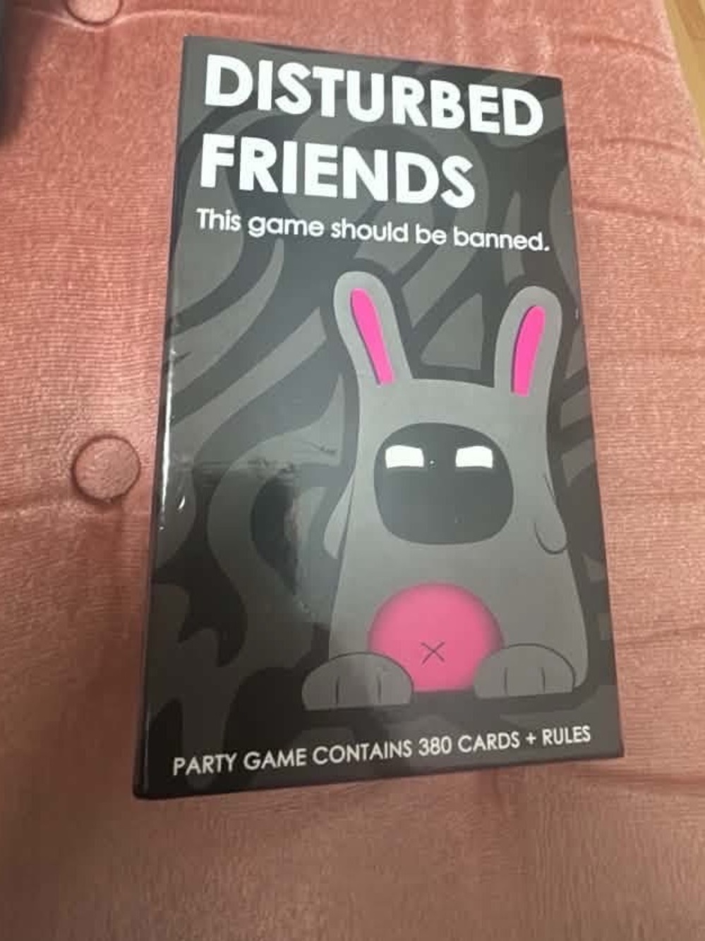 Disturbed Friends Party Card Game - Gray with Pink Accents - Picture 1 of 4